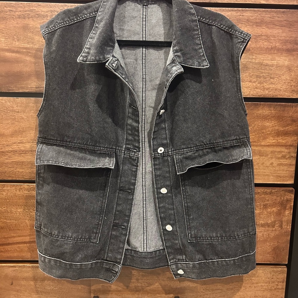 Black Denim Vest